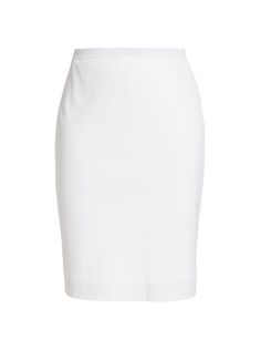 Вязаная юбка-карандаш Ming Wang, Plus Size, белый