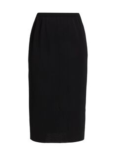 Юбка-миди прямого вязания Ming Wang, Plus Size, черный