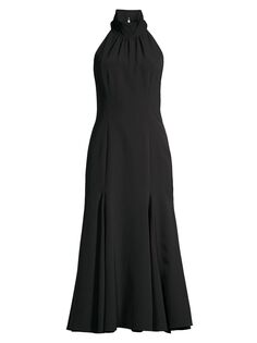 Платье миди Penelope с высоким вырезом Milly, черный