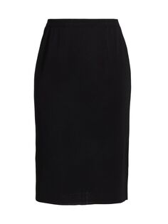 Прямая трикотажная юбка Ming Wang, Plus Size, черный