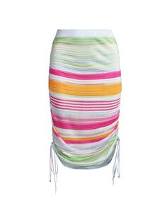 Полосатая юбка с рюшами Milly, разноцветный