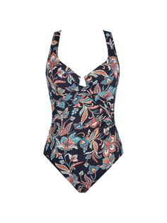 Цельный купальник Scotch с цветочным принтом Enchant Miraclesuit Swim, черный