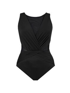 Слитный купальник Illusionists Palma Miraclesuit Swim, Plus Size, черный