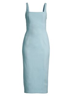 Платье миди с квадратным вырезом Lumière Beck MISHA, синий