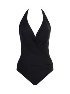 Цельный купальник Rock Solid с запахом Miraclesuit Swim, черный