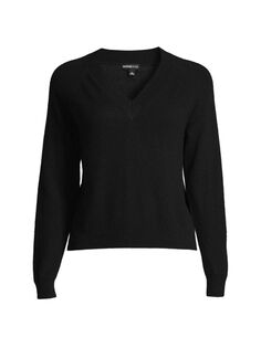Кашемировый свитер с V-образным вырезом Minnie Rose, черный