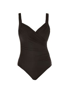 Слитный купальник DD Sanibel со сборками Miraclesuit Swim, черный