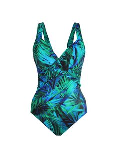 Слитный купальник Palm Reeder Revele Miraclesuit Swim, синий