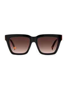 Солнцезащитные очки Mis 0132s прямоугольной формы Missoni, черный