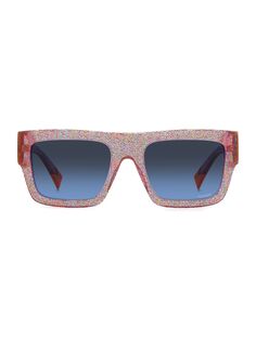 Солнцезащитные очки Mis 0129s прямоугольной формы Missoni, розовый