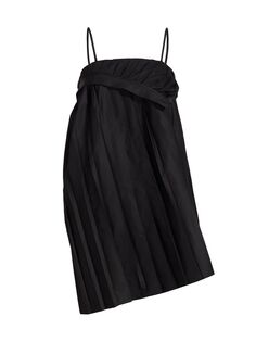 Плиссированное мини-платье-трансформер MM6 Maison Margiela, черный