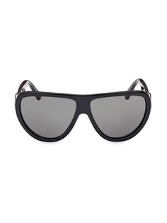 Анодированные солнцезащитные очки Pilot 62MM Moncler, черный
