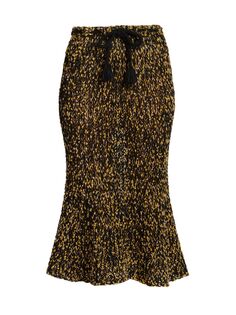 Подиум 2 Moncler 1952 Расклешенная трикотажная юбка миди Moncler Genius, черный