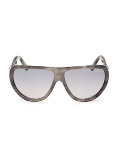 Анодированные солнцезащитные очки Pilot 62MM Moncler, серый