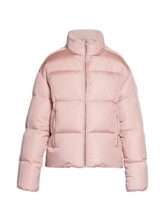 8 Moncler Стеганый пуховик Palm Angels Rodman Moncler Genius, розовый