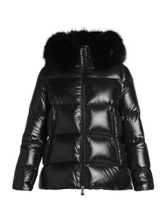 Laiche Пуховая парка с отделкой из искусственного меха Moncler, черный