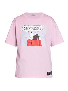 Футболка Moncler x Peanuts Snoopy Moncler, розовый
