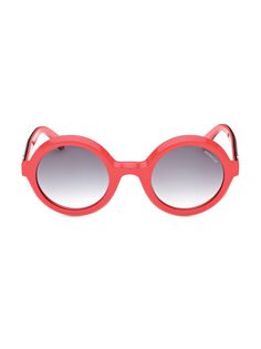 Круглые солнцезащитные очки Moncler-Orbit 50 мм Moncler, красный
