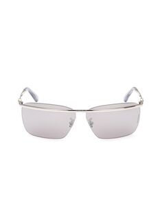 Moncler-Niveler прямоугольные солнцезащитные очки без оправы 67 мм Moncler