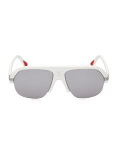 Солнцезащитные очки Lodge 57MM Navigator Moncler, белый