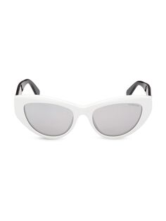 Солнцезащитные очки «кошачий глаз» Moncler-Modd 53 мм Moncler, белый