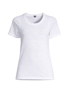 Укороченная футболка с круглым вырезом Monrow, белый