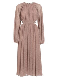 Присборенное платье-миди с вырезами Moon River, розовый