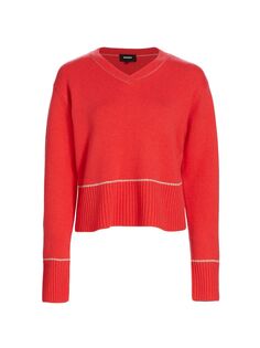 Пуловер из шерсти и кашемира Monrow, красный