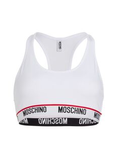 Бюстгальтер с логотипом Moschino, белый
