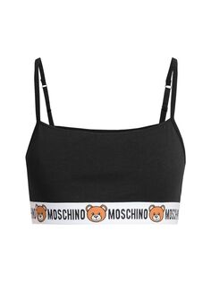 Лента нижнее белье спортивный бюстгальтер Moschino, черный