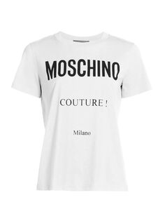 Футболка с логотипом Moschino Milano Moschino, белый