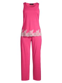 Роскошный пижамный комплект Shangri La Natori, розовый