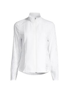 Кружевная куртка Active с геометрическим рисунком NIC+ZOE, белый