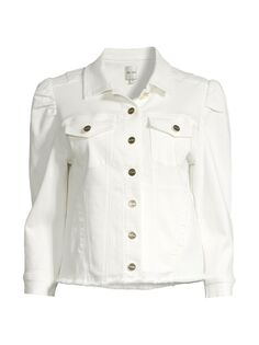 Джинсовая куртка с рукавами Femme NIC+ZOE, белый