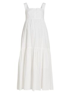 Макси-платье Colette с люверсами Nom Maternity, белый