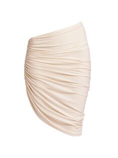 Мини-юбка Diana с рюшами Norma Kamali, кость