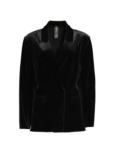 Однобортный пиджак прямого кроя Norma Kamali, черный