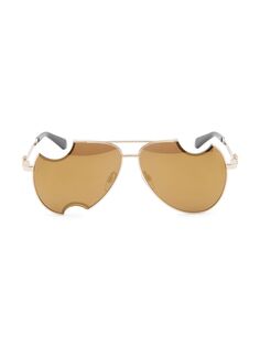 Солнцезащитные очки-пилоты Dallas 62MM с вырезами Off-White, золотой