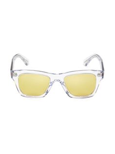 Квадратные солнцезащитные очки из ацетата 49 мм Oliver Peoples, желтый