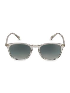 Круглые солнцезащитные очки Finley 51 мм Oliver Peoples, черный