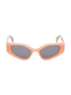 Солнцезащитные очки &quot;кошачий глаз&quot; Memphis 55MM Off-White, оранжевый