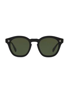 Квадратные солнцезащитные очки Boudreau LA 48MM Oliver Peoples, черный