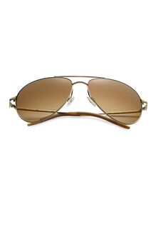 Хромированные солнцезащитные очки-авиаторы Benedict 59MM Oliver Peoples
