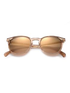 Круглые солнцезащитные очки Finley 51 мм Oliver Peoples, розовый
