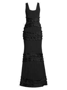 Шифоновое платье с оборками One33 Social, черный