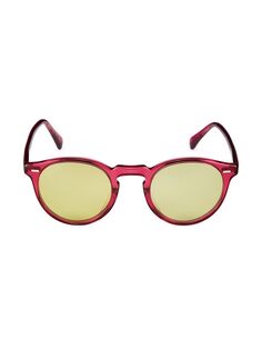 Круглые солнцезащитные очки из ацетата 47 мм Oliver Peoples, бордовый