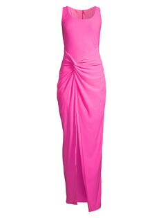 Платье макси из джерси с твист-акцентами One33 Social, розовый