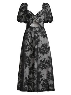 Повседневное платье из органзы с цветочным принтом One33 Social, черный