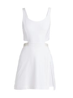 Мини-платье с вырезом Court Outdoor Voices, белый