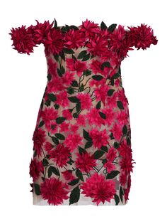 Мини-платье Dahlia из тюля Oscar de la Renta, розовый